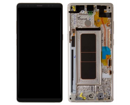 Дисплей Samsung N950F Galaxy Note 8 тачскрин сенсор черный в рамке золотистого цвета Maple Gold Amoled оригинал Refurbished