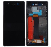 Дисплей Sony C6916 Xperia Z1s L39t тачскрин сенсор черный в рамке