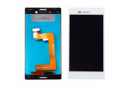 Дисплей Sony E2303 Xperia M4 Aqua/E2306 тачскрин сенсор белый в рамке оригинал