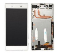 Дисплей Sony E6633 Xperia Z5 Dual/E6683 тачскрин сенсор белый в рамке