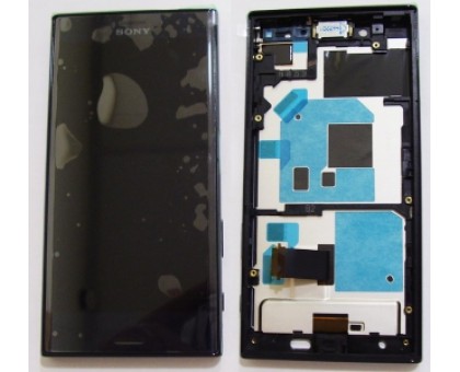 Дисплей Sony F5321 Xperia X Compact тачскрин сенсор черный в рамке Universe Black оригинал