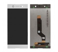 Дисплей Sony G3212 Xperia XA1 Ultra Dual/G3221/G3223/G3226 тачскрин сенсор белый в рамке оригинал