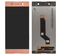 Дисплей Sony G3412 Xperia XA1 Plus Dual/G3416 тачскрин сенсор розовый в рамке оригинал