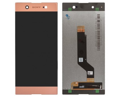 Дисплей Sony G3412 Xperia XA1 Plus Dual/G3416 тачскрин сенсор розовый в рамке оригинал