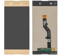 Дисплей Sony G3412 Xperia XA1 Plus Dual/G3416 тачскрин сенсор золотистый в рамке оригинал