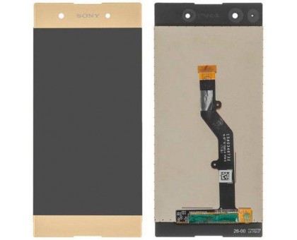 Дисплей Sony G3412 Xperia XA1 Plus Dual/G3416 тачскрин сенсор золотистый в рамке оригинал
