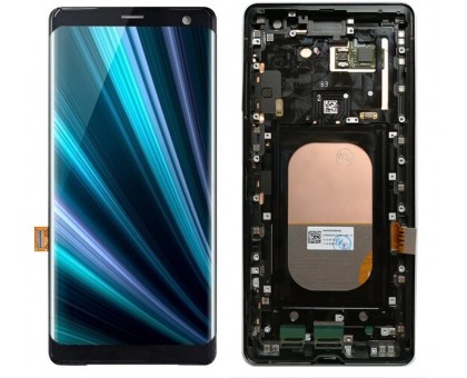 Дисплей Sony H8416 Xperia XZ3/H9436/H9493/H9496 тачскрин сенсор черный в рамке оригинал