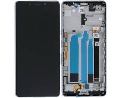 Дисплей Sony i3312 Xperia L3/i3322/i4312/i4332 тачскрин сенсор черный в рамке серебристого оригинал