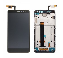Дисплей Xiaomi Mi Note 3 тачскрин сенсор черный в рамке со шлейфом сканера отпечатка пальца