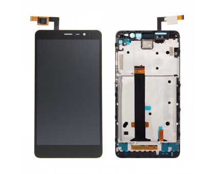 Дисплей Xiaomi Mi Note 3 тачскрин сенсор черный в рамке со шлейфом сканера отпечатка пальца