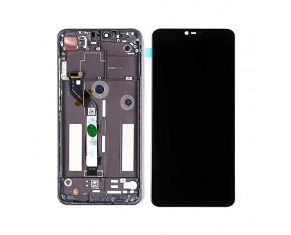 Дисплей Xiaomi Mi8 тачскрин сенсор черный в рамке OLED копия хорошего качества