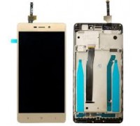 Дисплей Xiaomi Redmi 3/3 Pro/3s/3s Prime/3x тачскрин сенсор золотистый в рамке оригинал