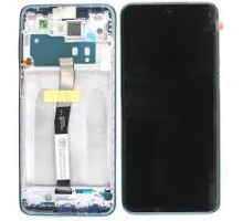 Дисплей Xiaomi Redmi Note 9S/Redmi Note 9 Pro/Note 9 Pro Max тачскрин сенсор черный в рамке синего цвета Interstellar Gray