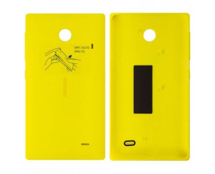 Задняя крышка Nokia X Dual Sim (RM-980) желтая оригинал