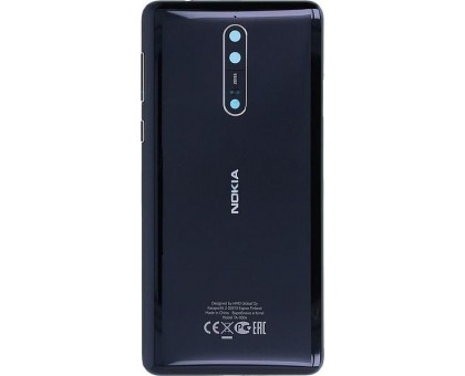 Задняя крышка Nokia 8 Dual Sim (TA-1004) синяя Polished Blue оригинал