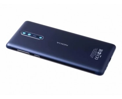 Задняя крышка Nokia 8 Dual Sim (TA-1004) синяя Tempered Blue оригинал