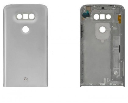 Задняя крышка LG H820 G5/H830/H840/H850/US992/VS987 серебристая оригинал