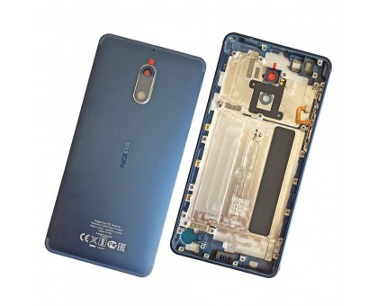 Задняя крышка Nokia 6 Dual Sim TA-1021 синяя Tempered Blue оригинал