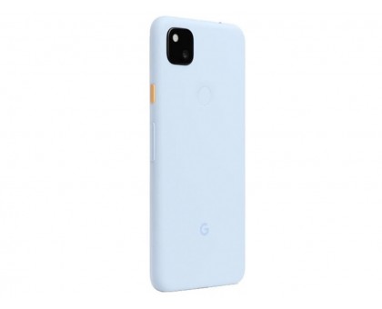 Задняя крышка Google Pixel 4a голубая Barely Blue оригинал + стекло камеры