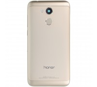Задняя крышка Honor 6A DLI-TL20 золотистая с шлейфом сканера отпечатка пальца оригинал