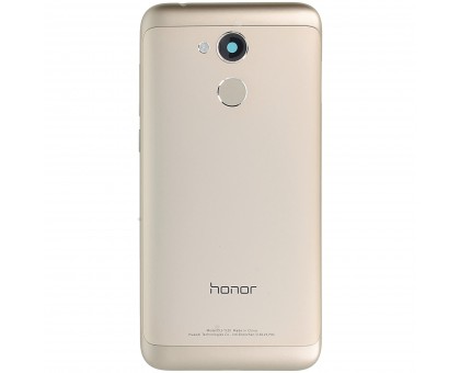 Задняя крышка Honor 6A DLI-TL20 золотистая с шлейфом сканера отпечатка пальца оригинал