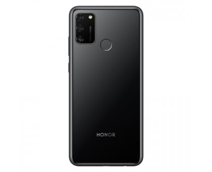 Задняя крышка Honor 9A черная оригинал + стекло камеры