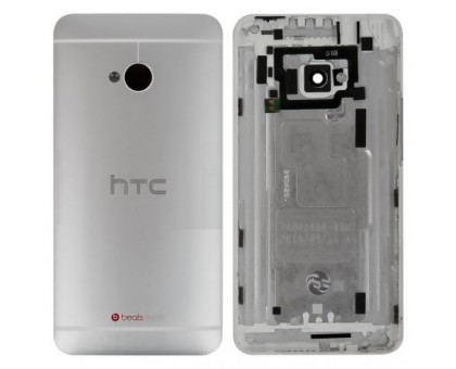 Задняя крышка HTC 801e One M7/801n серебристая