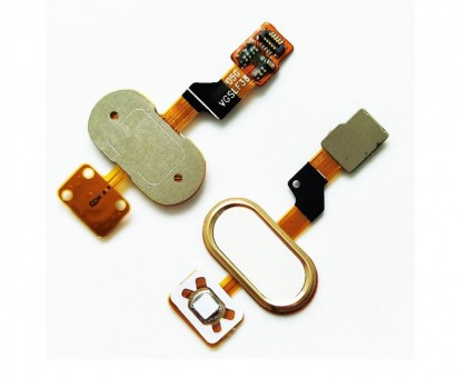 Шлейф Meizu M3s Y685/M3s mini/U10 с кнопкой меню Home золотистого цвета версия VGS