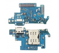 Шлейф Samsung A805F Galaxy A80 2019 с разъемом зарядки c Sim-коннектором с микрофоном плата зарядки с микросхемой оригинал