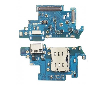 Шлейф Samsung A805F Galaxy A80 2019 с разъемом зарядки c Sim-коннектором с микрофоном плата зарядки с микросхемой оригинал
