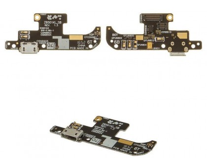 Шлейф Asus ZenFone Live ZB501KL с разъемом зарядки с микрофоном плата зарядки