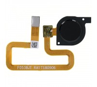 Шлейф Huawei Y7 2018/Y7 Prime 2018 с сканером отпечатка пальца черного цвета