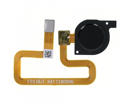 Шлейф Huawei Y7 2018/Y7 Prime 2018 с сканером отпечатка пальца черного цвета