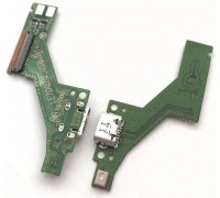 Шлейф Lenovo PB1-750M Phab с разъемом зарядки с микрофоном плата зарядки зеленая LF7002Q_USB_B1