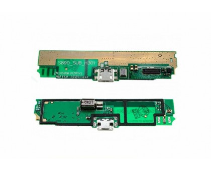 Шлейф Lenovo S890 с разъемом зарядки с микрофоном с виброзвонком плата зарядки