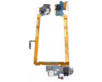 Шлейф LG D802 Optimus G2/D805 с разъемом зарядки с разъемом наушников с микрофоном micro USB