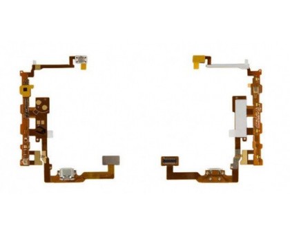 Шлейф LG P720 Optimus 3D Max/ P725 с разъемом зарядки с кнопкой камеры с подсветкой сенсорных кнопок с микрофоном