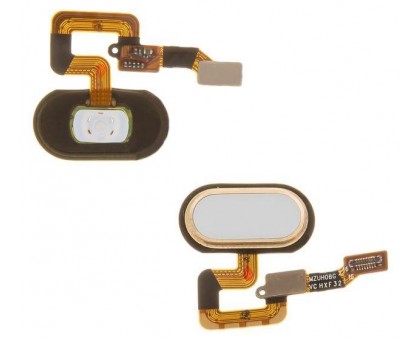 Шлейф Meizu M3 Max с кнопкой меню Home золотистого цвета