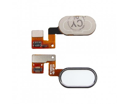Шлейф Meizu M3 Note M681H с кнопкой меню Home белого цвета 10 pin