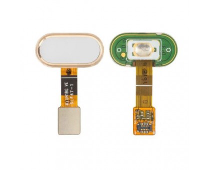 Шлейф Meizu M5 M611 с кнопкой меню Home золотистого цвета