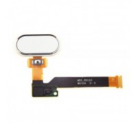 Шлейф Meizu M5c M710H с кнопкой меню Home белого цвета