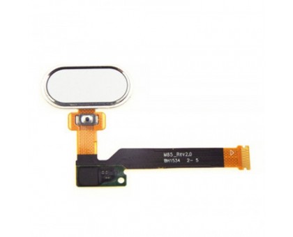 Шлейф Meizu M5c M710H с кнопкой меню Home белого цвета