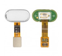 Шлейф Meizu M5s M612 с кнопкой меню Home белого цвета