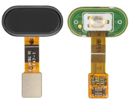 Шлейф Meizu M5s M612 с кнопкой меню Home черного цвета