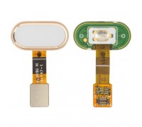 Шлейф Meizu M5s M612 с кнопкой меню Home золотистого цвета
