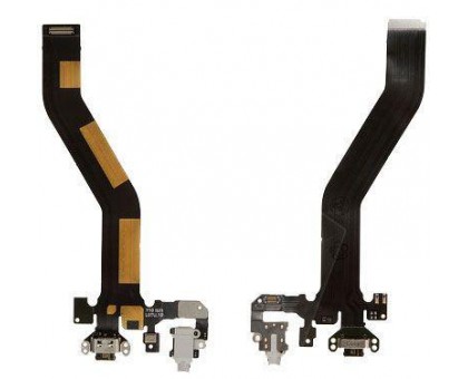 Шлейф Meizu Pro 6 M570 с разъемом зарядки с разъемом наушников с микрофоном серого цвета