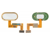 Шлейф Meizu Pro 6 Plus M686 с кнопкой меню Home золотистого цвета