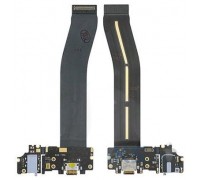 Шлейф Meizu Pro 6 Plus M686 с разъемом зарядки с разъемом наушников с микрофоном белого цвета