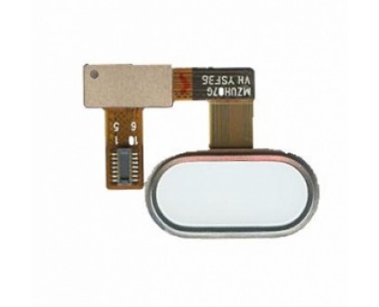 Шлейф Meizu U20 U685H с кнопкой меню Home белого цвета