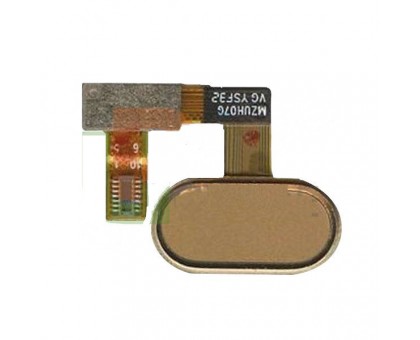 Шлейф Meizu U20 U685H с кнопкой меню Home золотистого цвета